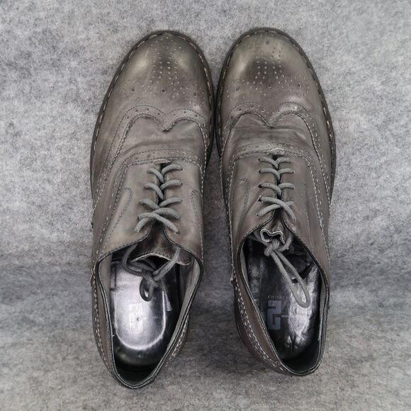 Wingtip Oxford Shoes Mens 42 Formal Leather Professional Fashion Style Work Grey main image 11